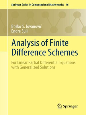 cover image of Analysis of Finite Difference Schemes